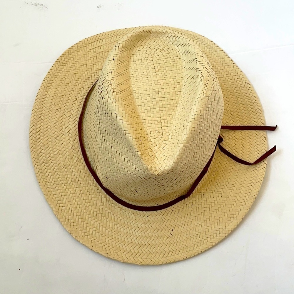 Brixton Straw fedora hat One size natural tan